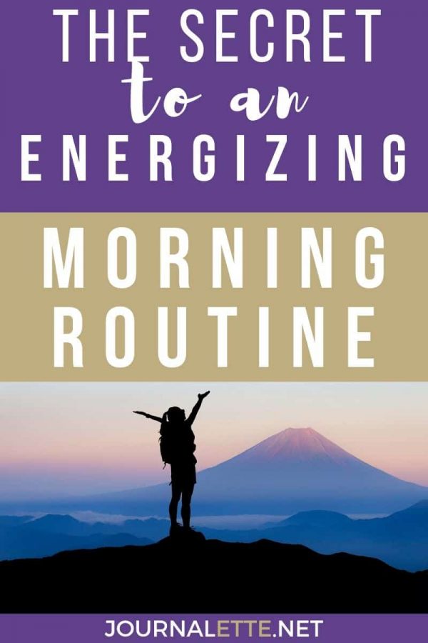 image of person with text box the secret to an energizing morning routine